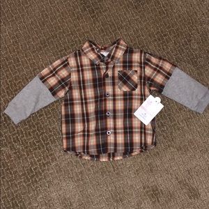 6-9 Month Plaid Button Up